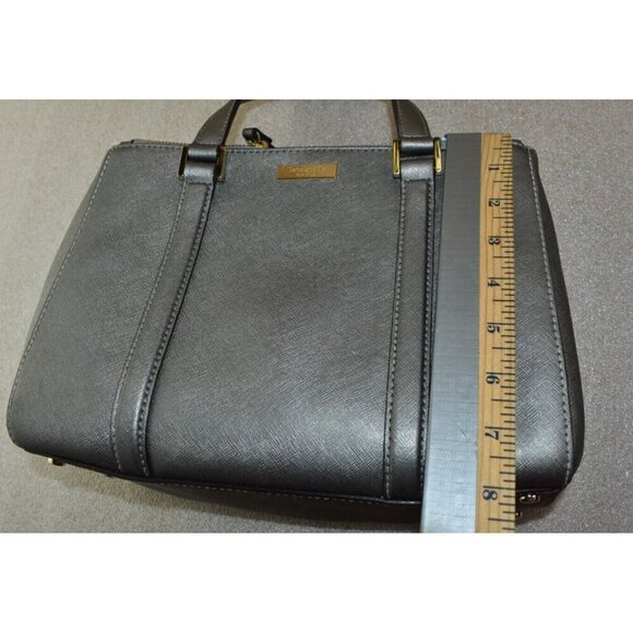 Kate Spade Newbury Lane Small Bag Anthracite Saffiano Leather Satchel Purse - Picture 14 of 15